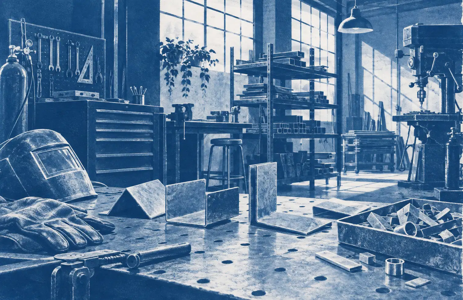 Illustration of fabrication businesses and their working space